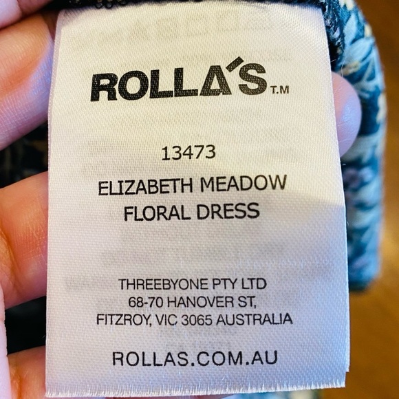 Rolla's Lizzy Elizabeth Meadow Floral Dress Black Size 12 / L Boho Casual NEW - Picture 14 of 16